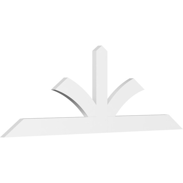 Ekena Millwork Richland Architectural Grade PVC Gable Bracket, 96"W x 32"H x 2"D x 6"F, 8/12 Pitch GBP096X32X0206RIC00 - main